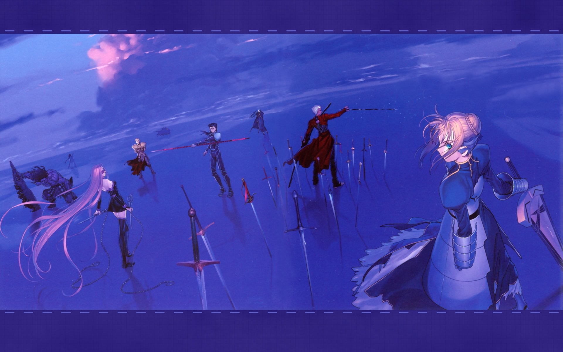 Fate/stay Night Saber Lancer (fate/stay 
 Data-src - Fate Stay Night Realta Nua - HD Wallpaper 