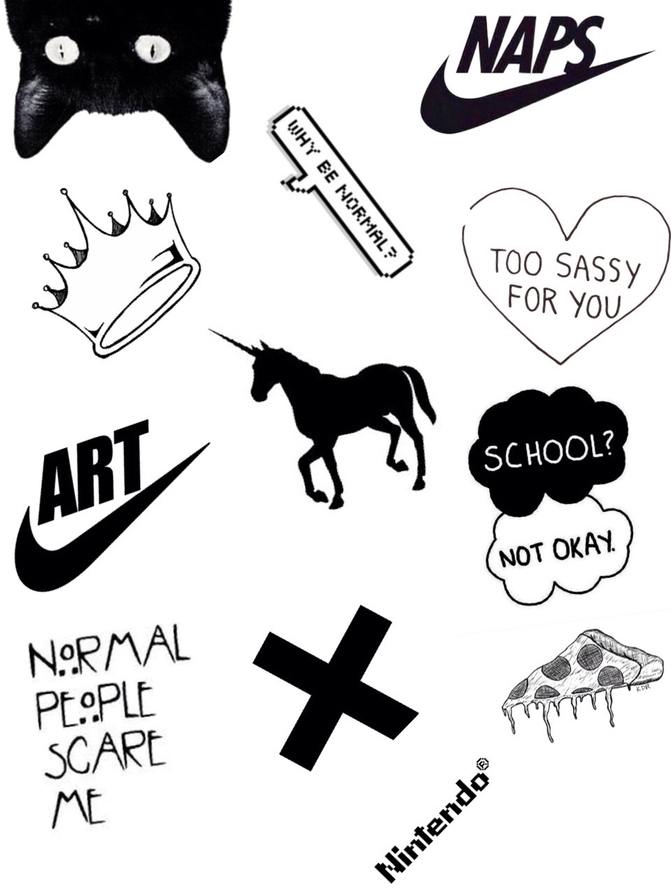 Black, Black And White, Png - Diy Black Back To School - HD Wallpaper 