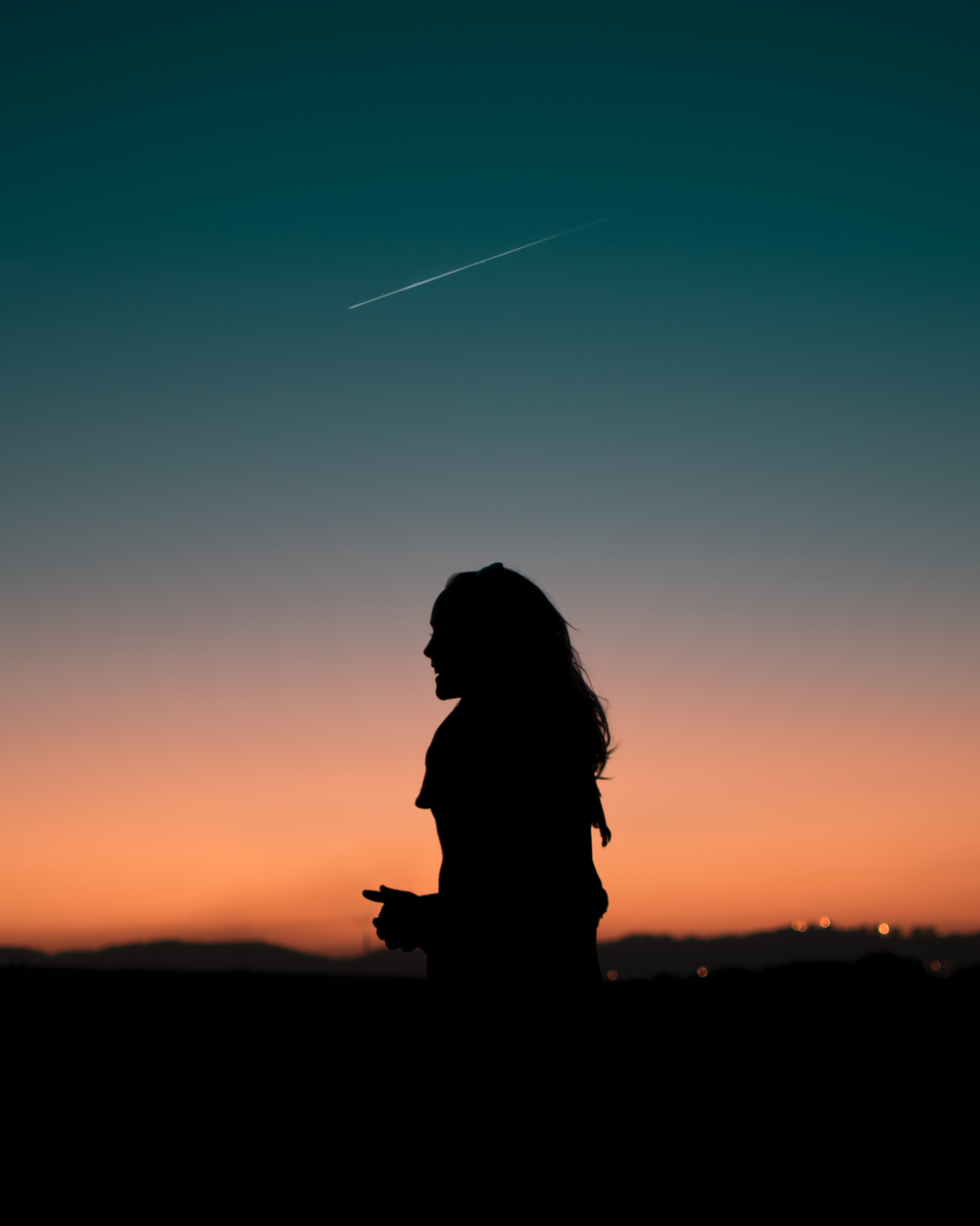 Viral - Sunset Woman Silhouette Photography - HD Wallpaper 