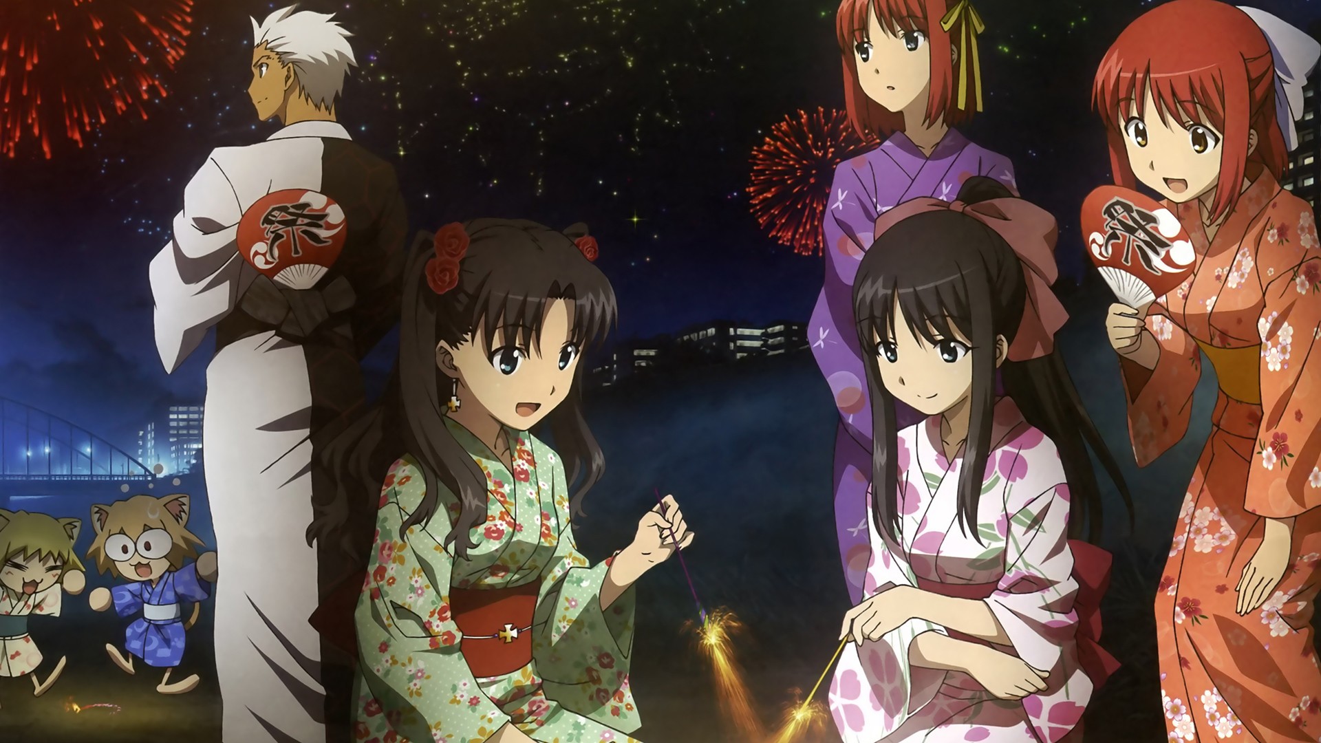 Wallpaper - Rin Tohsaka Akiha Tohno - HD Wallpaper 