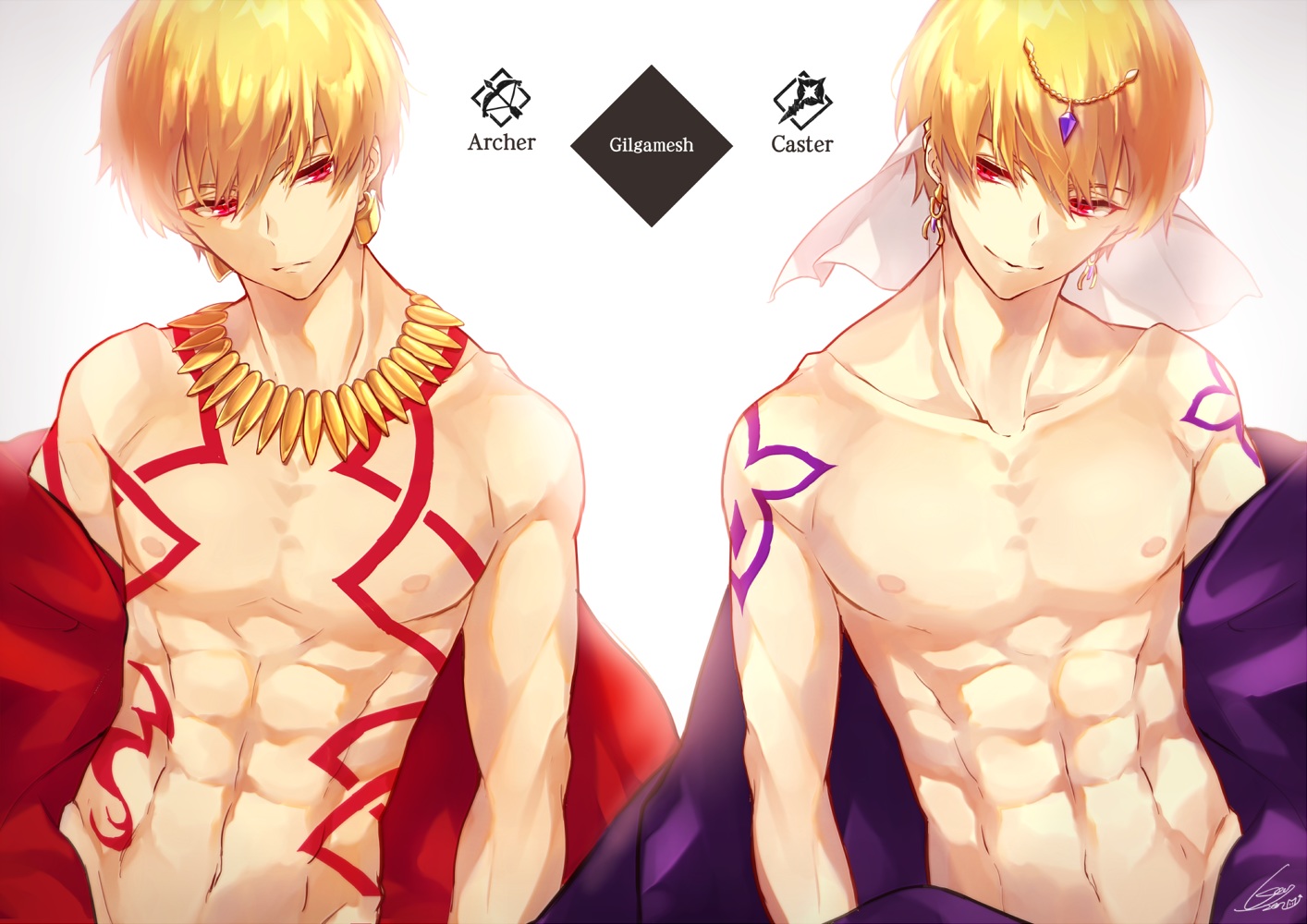 All Male Blonde Hair Fate Fate/stay Night Fujikiri - Gilgamesh Fate Fanart - HD Wallpaper 