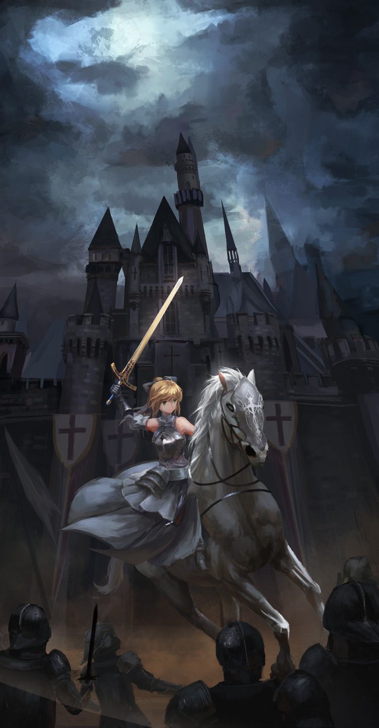 Fate Stay Night Saber Horseback - HD Wallpaper 