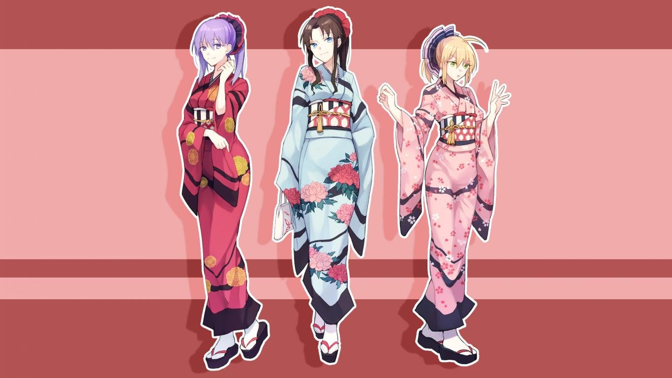 Best Fate/stay Night Wallpaper Id - Pink Hair Girls In Fate Stay Night - HD Wallpaper 