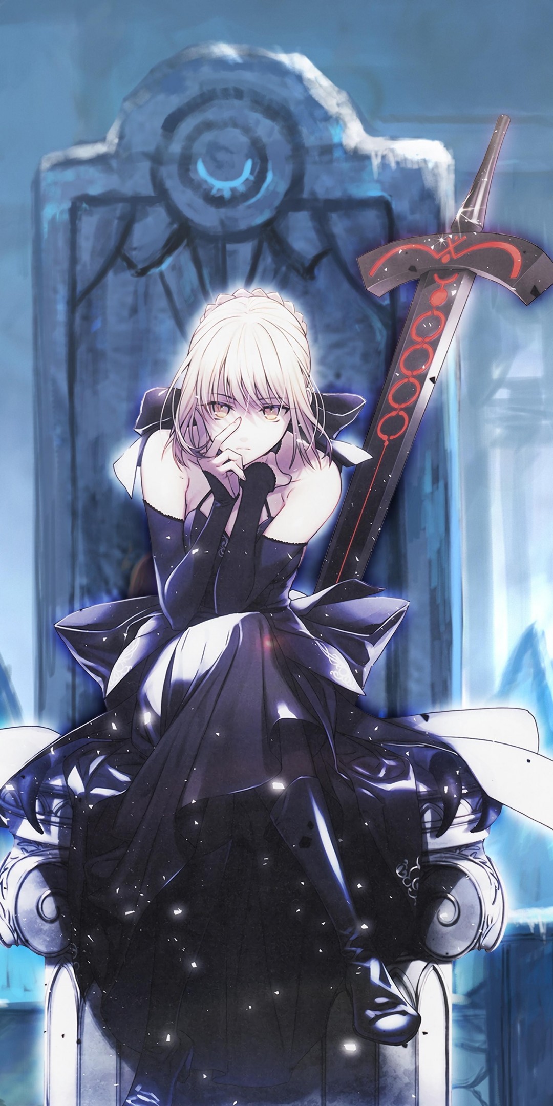 Saber, Fate Stay Night, Sword, Black Dress, Majestic, - Fate Live Wallpaper  Android - 1080x2160 Wallpaper 