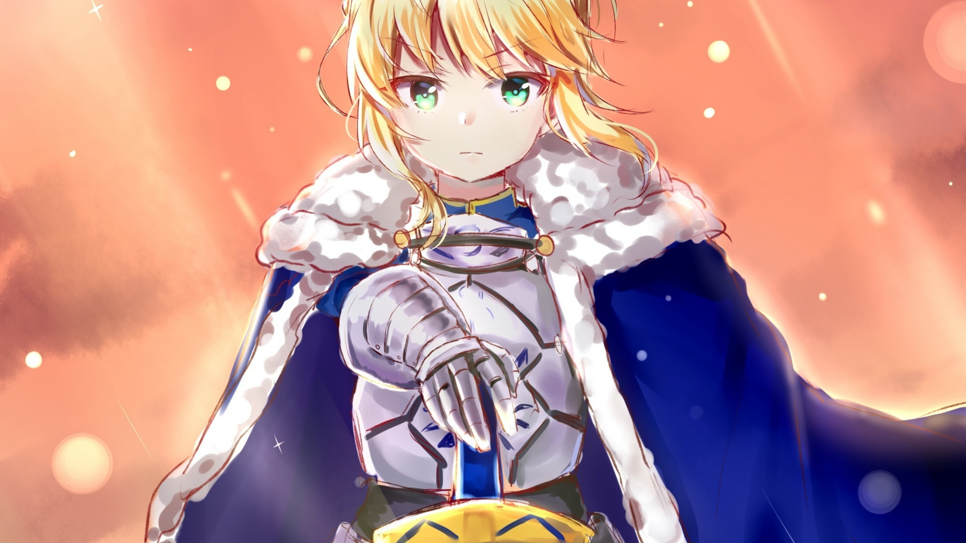 Beautiful, Saber, Blue Dress, Fate, Wallpaper - Saber Wallpaper Cute - HD Wallpaper 