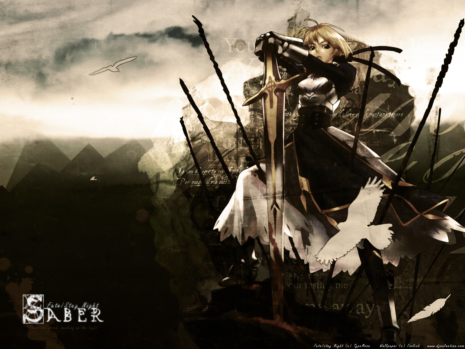 Ugetsu Hakua, Fate/stay Night, Saber, Doujinshi Wallpaper - Papel De Parede Fate Zero - HD Wallpaper 