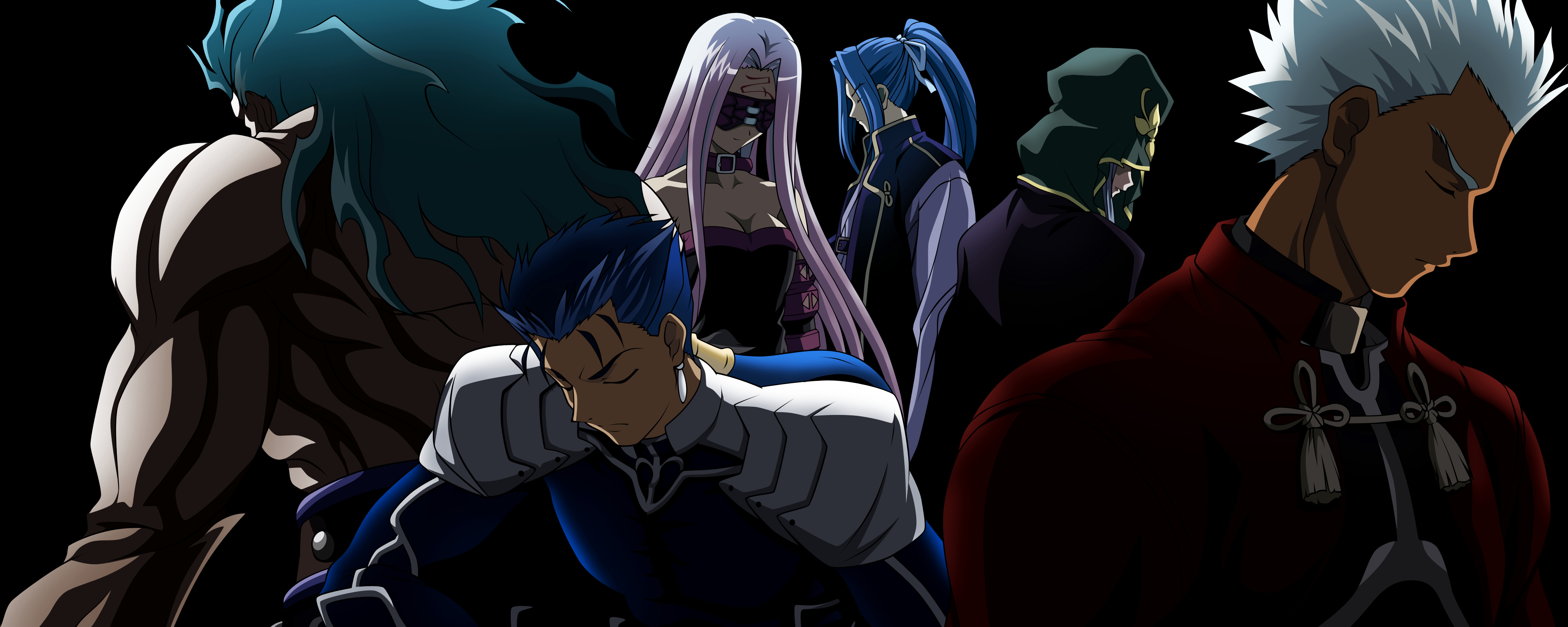 Caster And Lancer Fate Stay Night - HD Wallpaper 