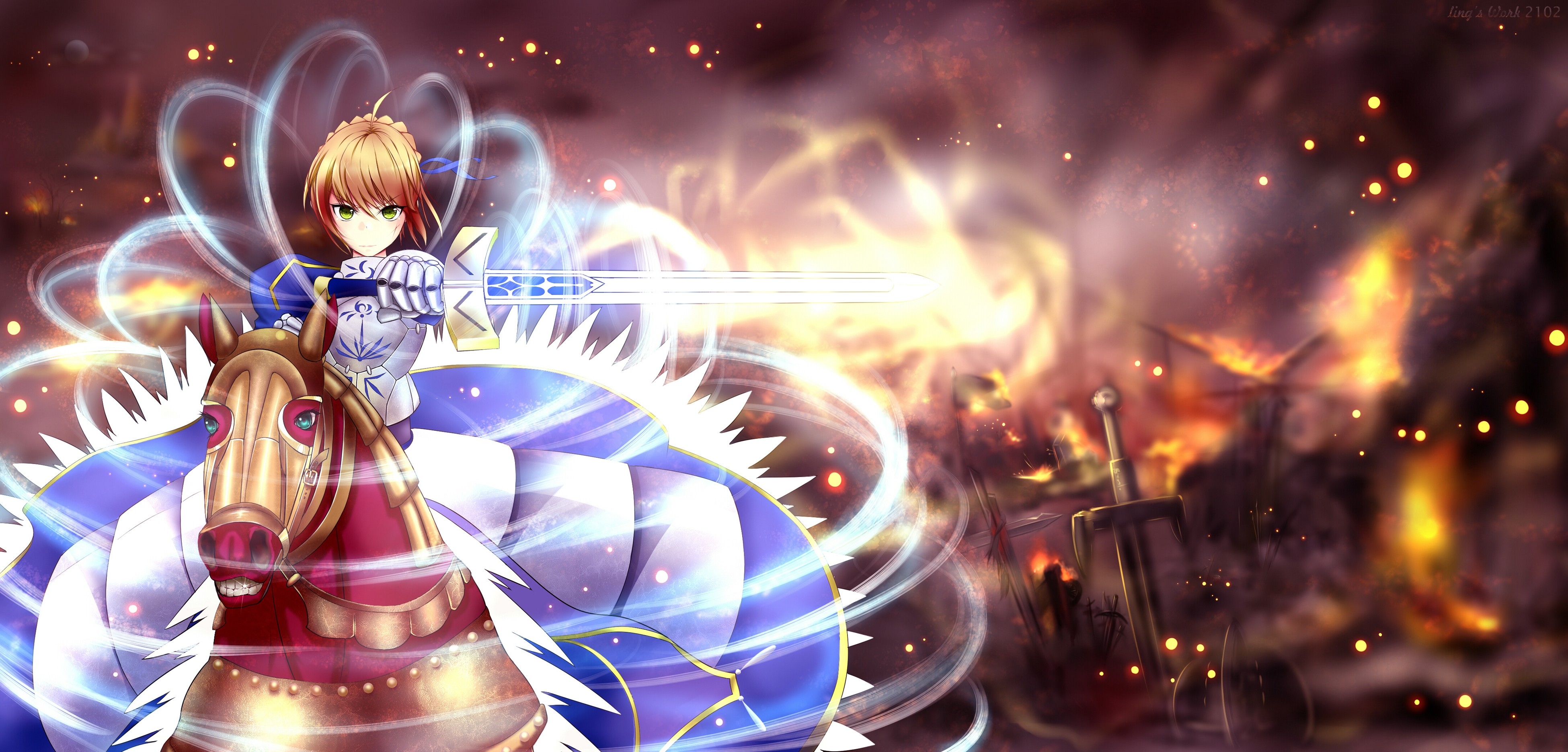 Saber Excalibur - HD Wallpaper 