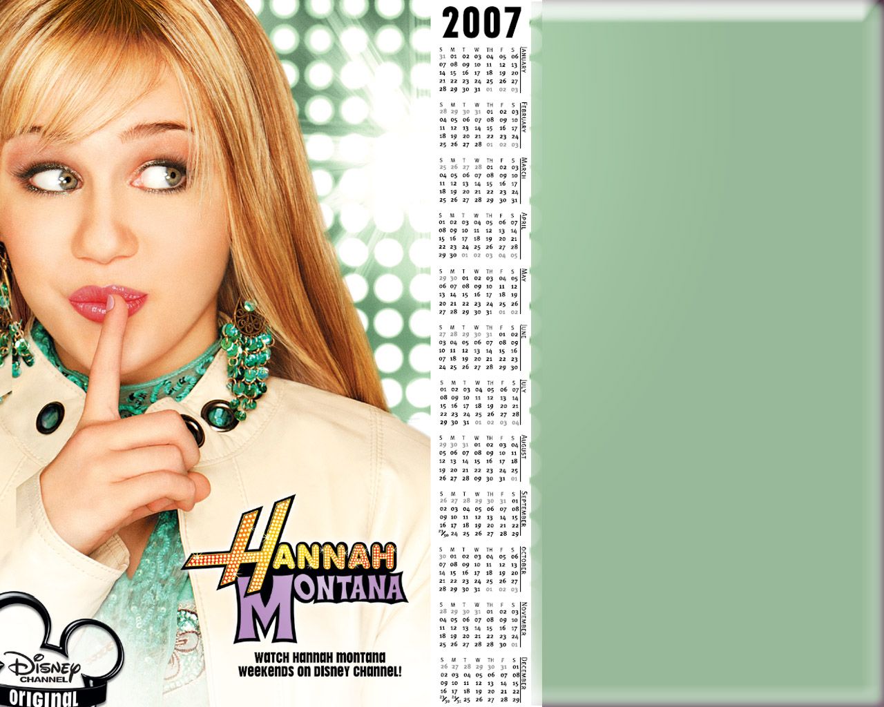 Hannah Montana Calendar Wallpaper - Hannah Montana - HD Wallpaper 