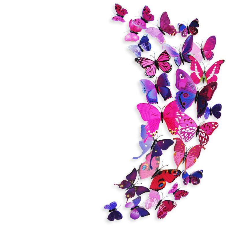 3d Butterflies Purple Red - HD Wallpaper 