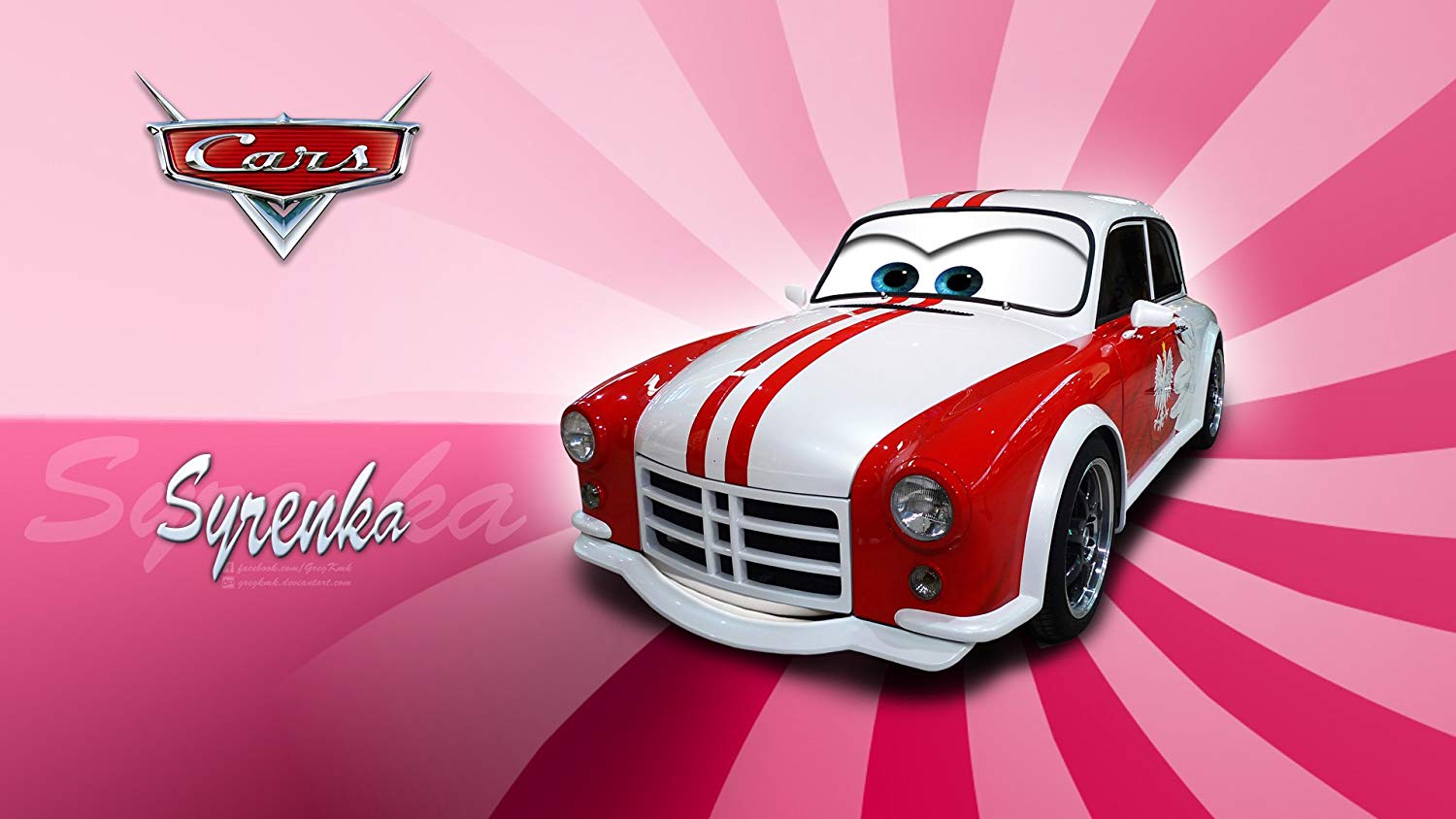 Posterhouzz Movie Cars Car Syrenka Disney Pixar Hd - Disney Cars Pink Background - HD Wallpaper 