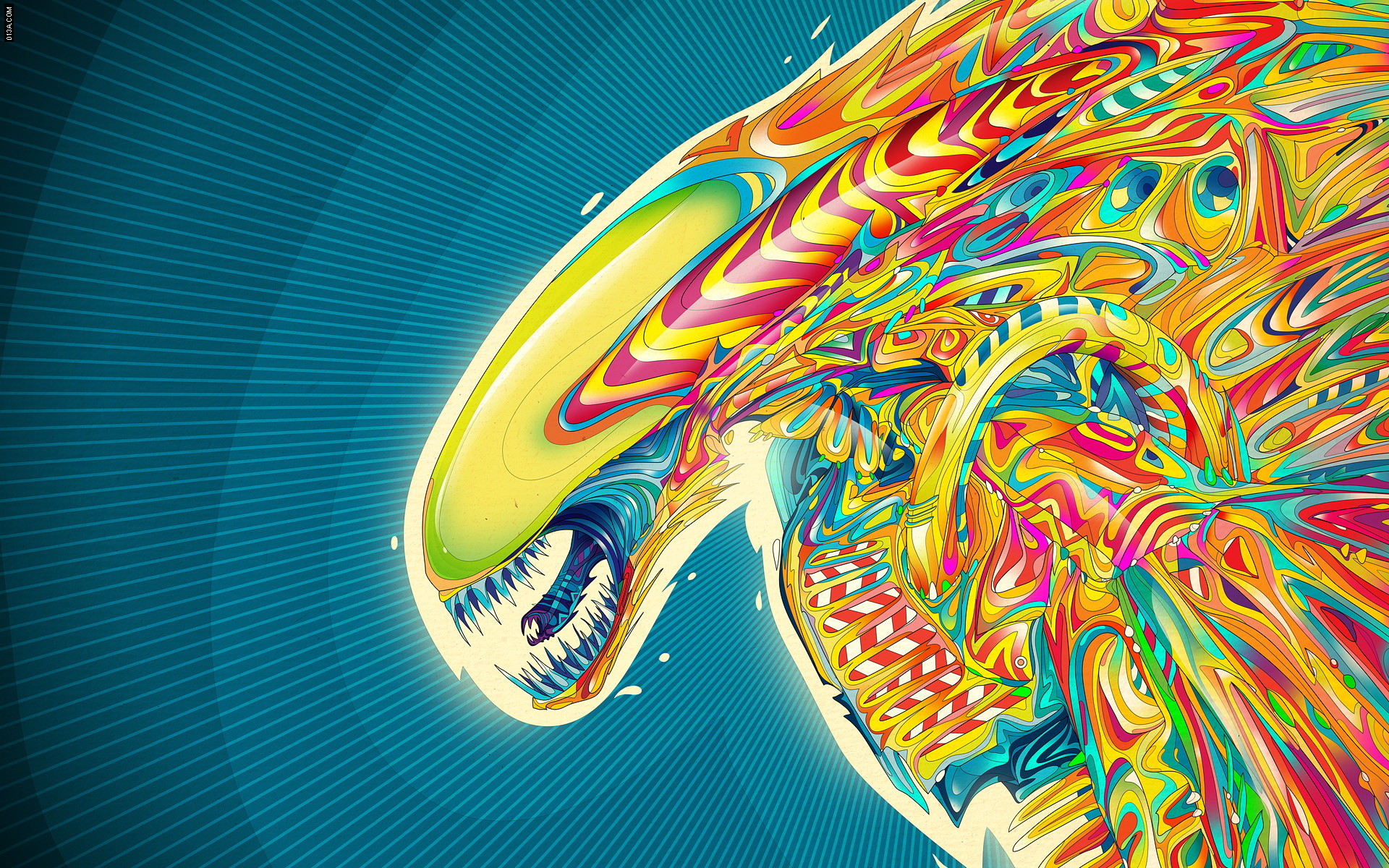 Alien Wallpapers, Acid Trip Alien Myspace Backgrounds, - HD Wallpaper 