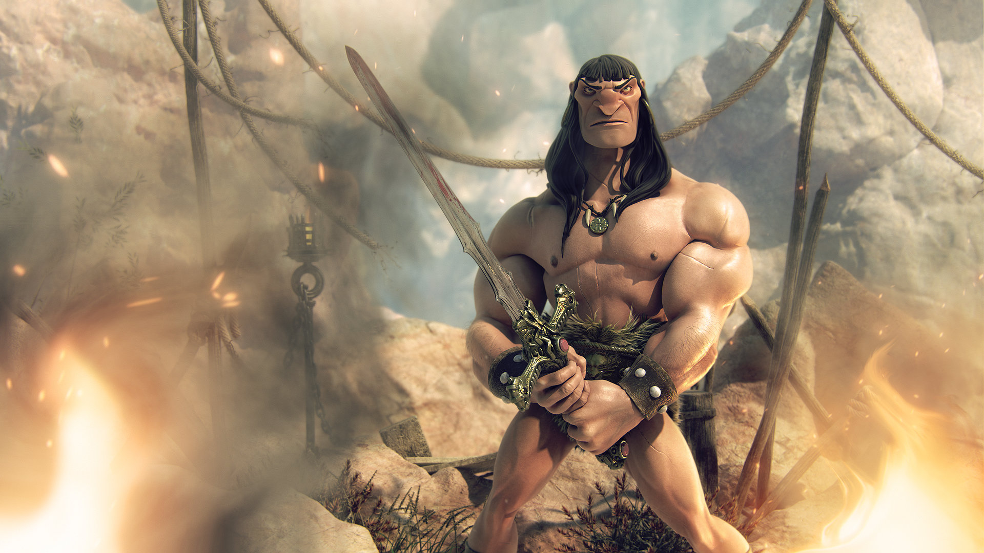 Conan Of Cimmeria Art - HD Wallpaper 