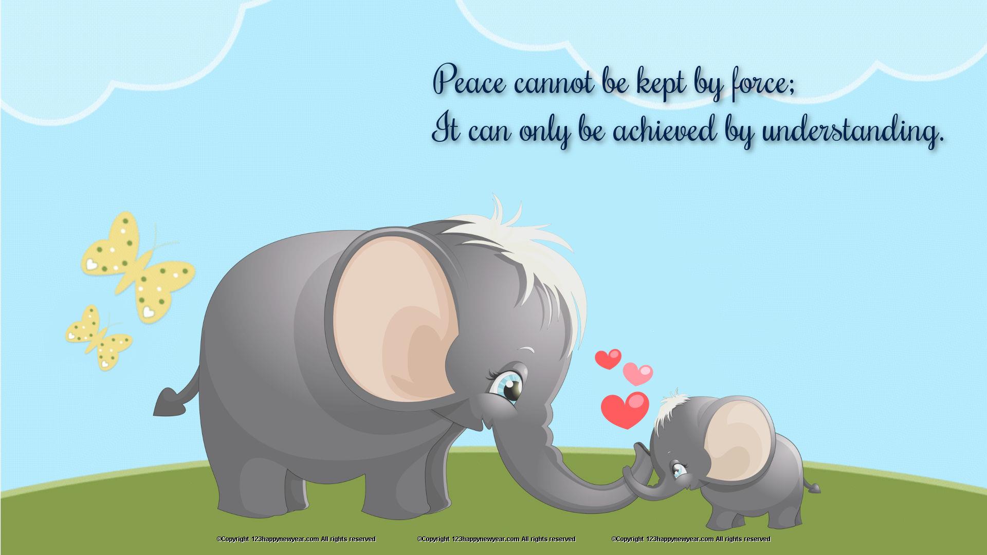 Elephant Pink Cartoon - HD Wallpaper 