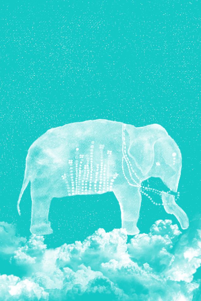 Cute Elephant Wallpapers - Iphone Elephant Wallpaper Blue - HD Wallpaper 