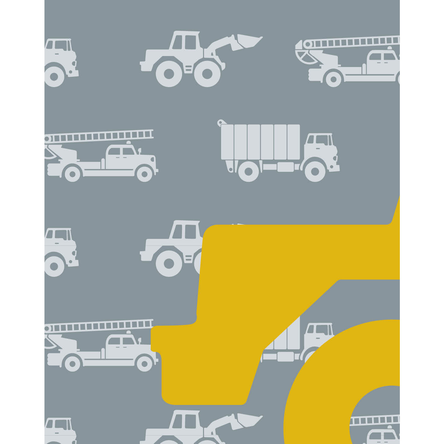 Wallpaper Cars With Excavator - Behang Paneel Graafmachine - HD Wallpaper 