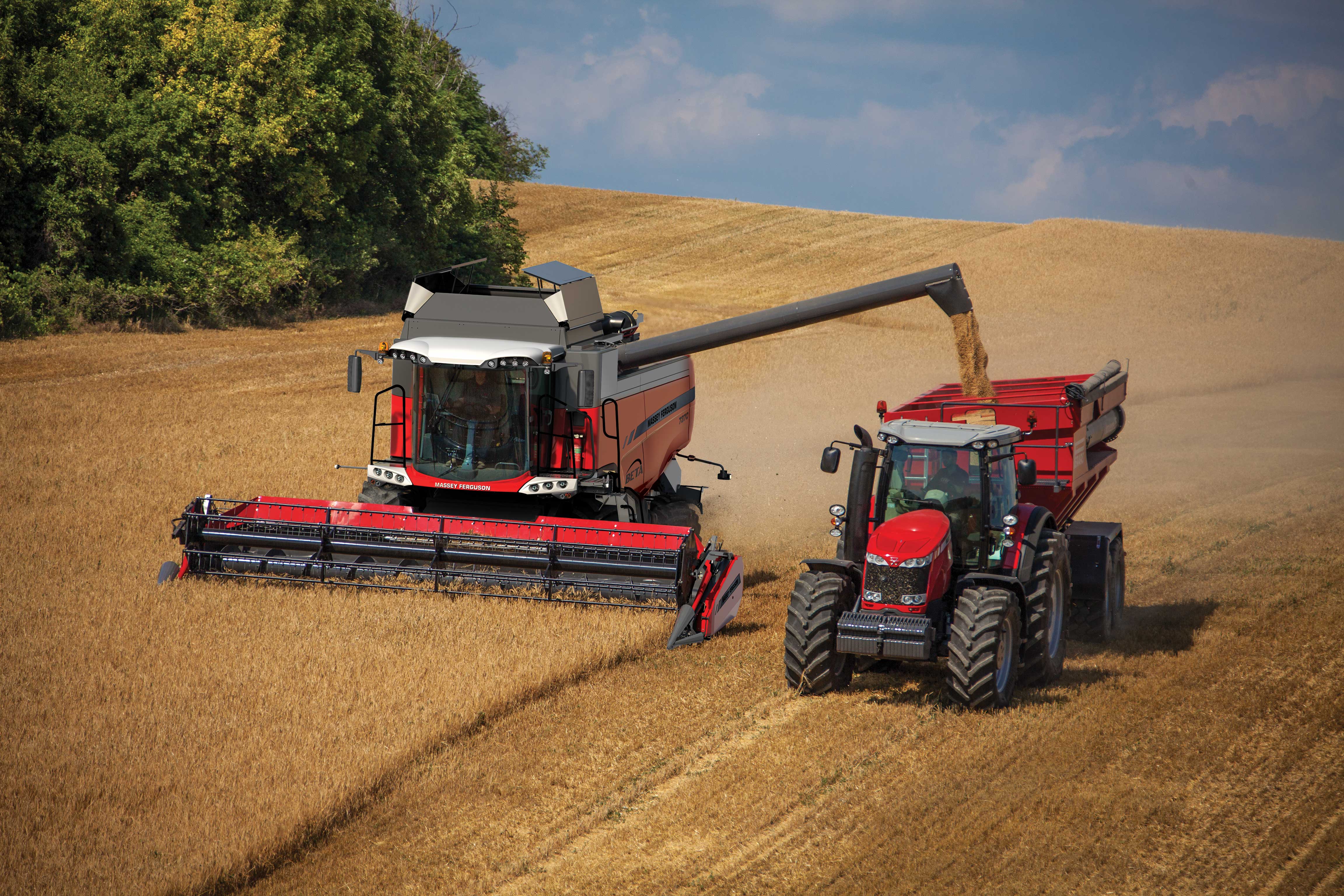 Massey Ferguson Combine Harvester - HD Wallpaper 