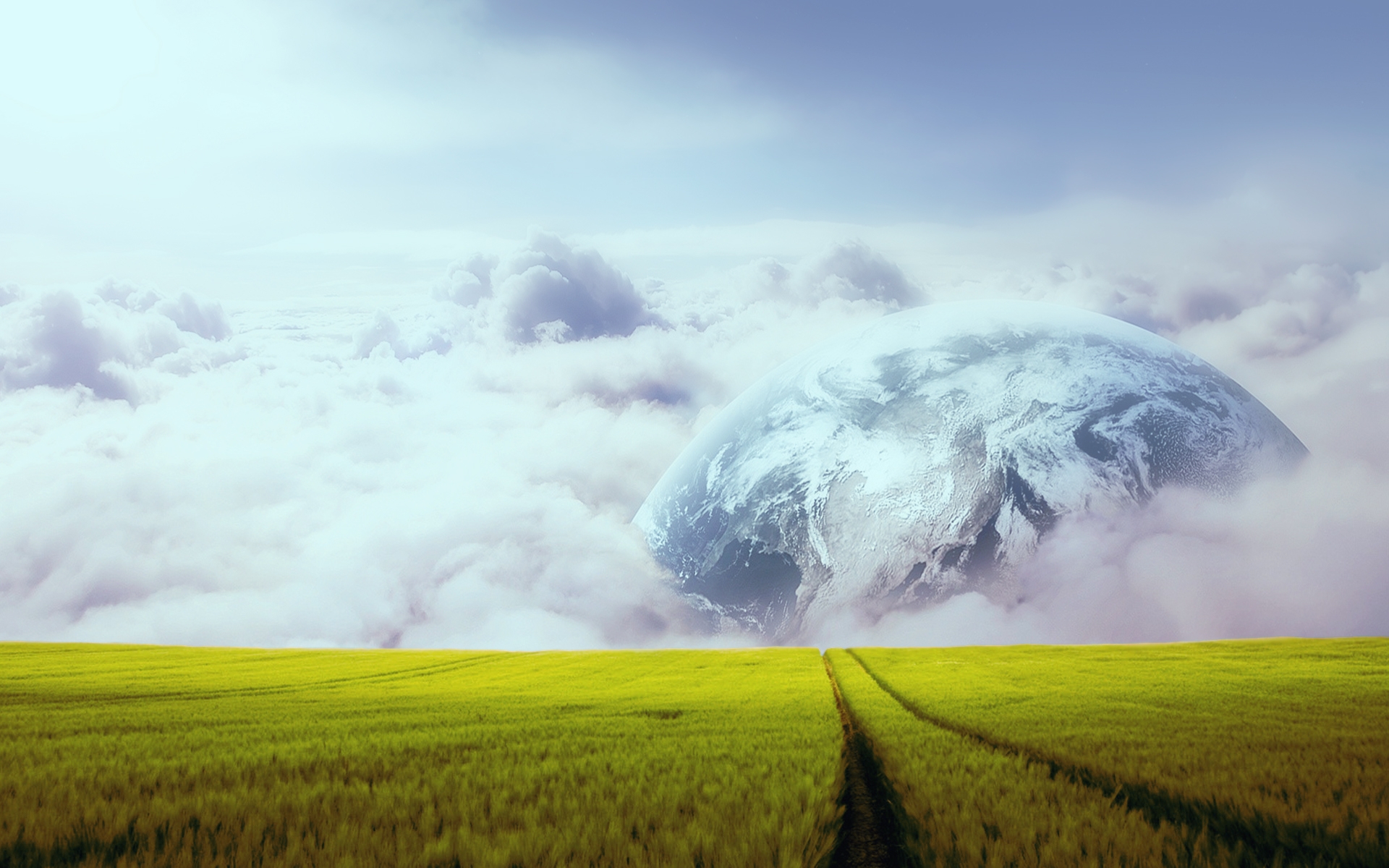 Planet Farm Field Wallpaper - Farming Planet Sci Fi - HD Wallpaper 