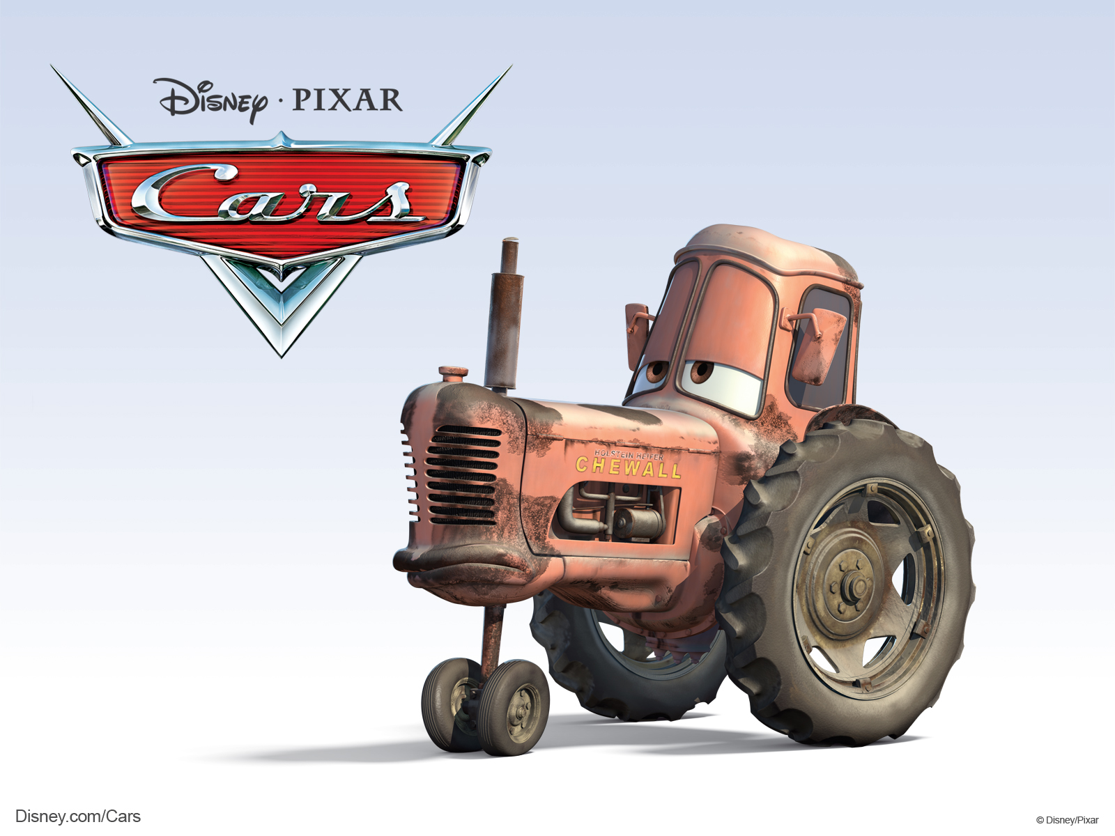 A Cow-like Tractor From The Disney/pixar Cg Animated - Tractor From Cars - HD Wallpaper 