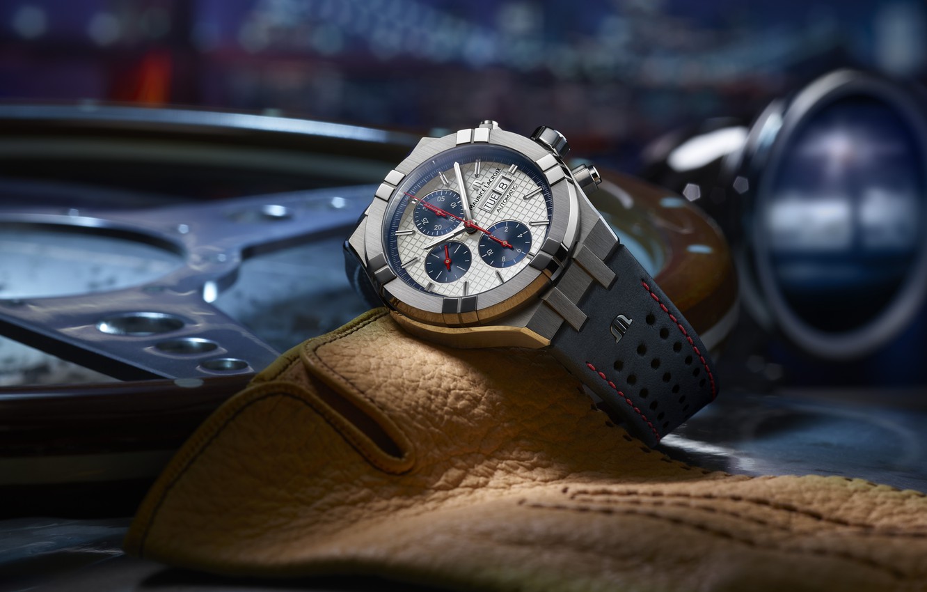 Photo Wallpaper Swiss Luxury Watches, Swiss Wrist Watches - Maurice Lacroix Aikon Chronograph 44mm - HD Wallpaper 