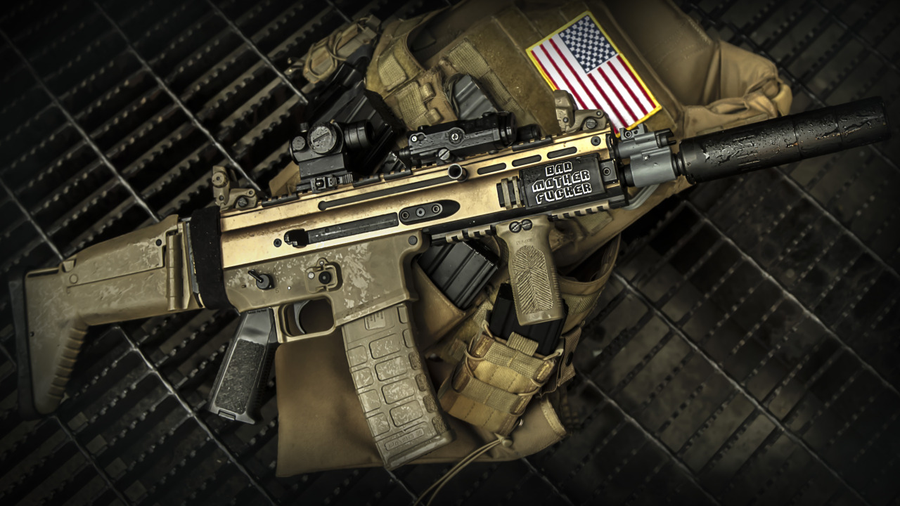 Scar Rifle - HD Wallpaper 