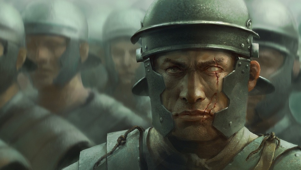 Scar, Armor, Face, Helmet, Soldiers, The Romans, Warrior - Roman Soldier - HD Wallpaper 