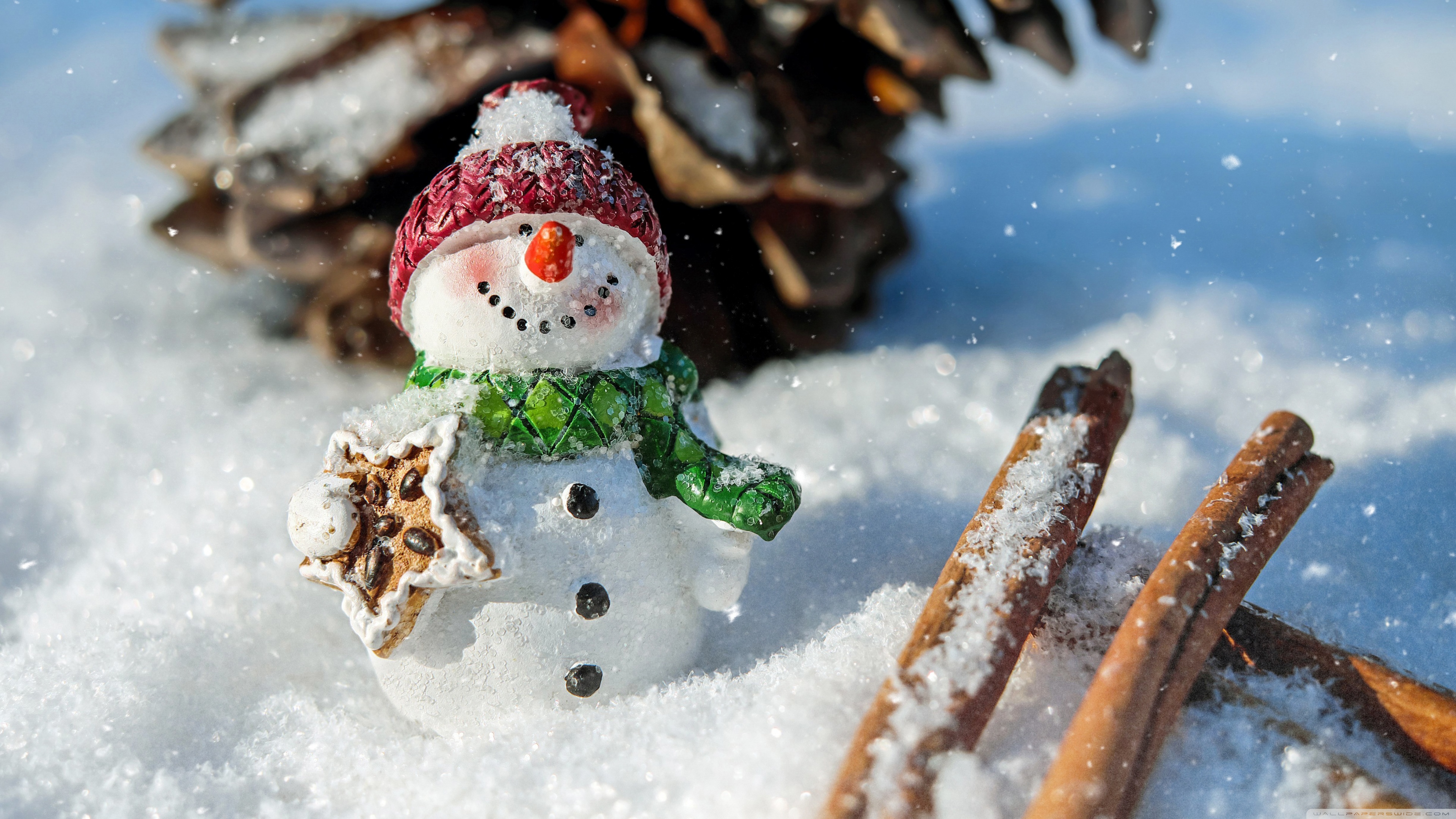 4k Snowman - HD Wallpaper 