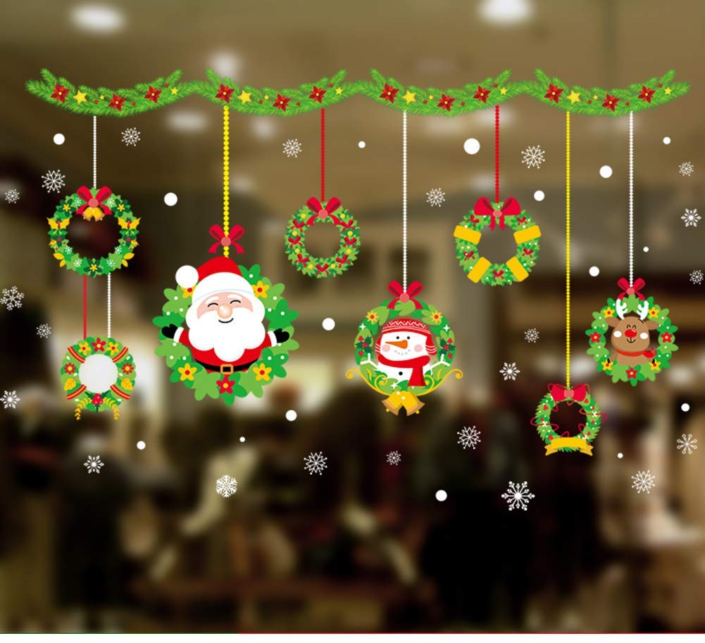 Dibujos De Navidad En Vidrios - HD Wallpaper 