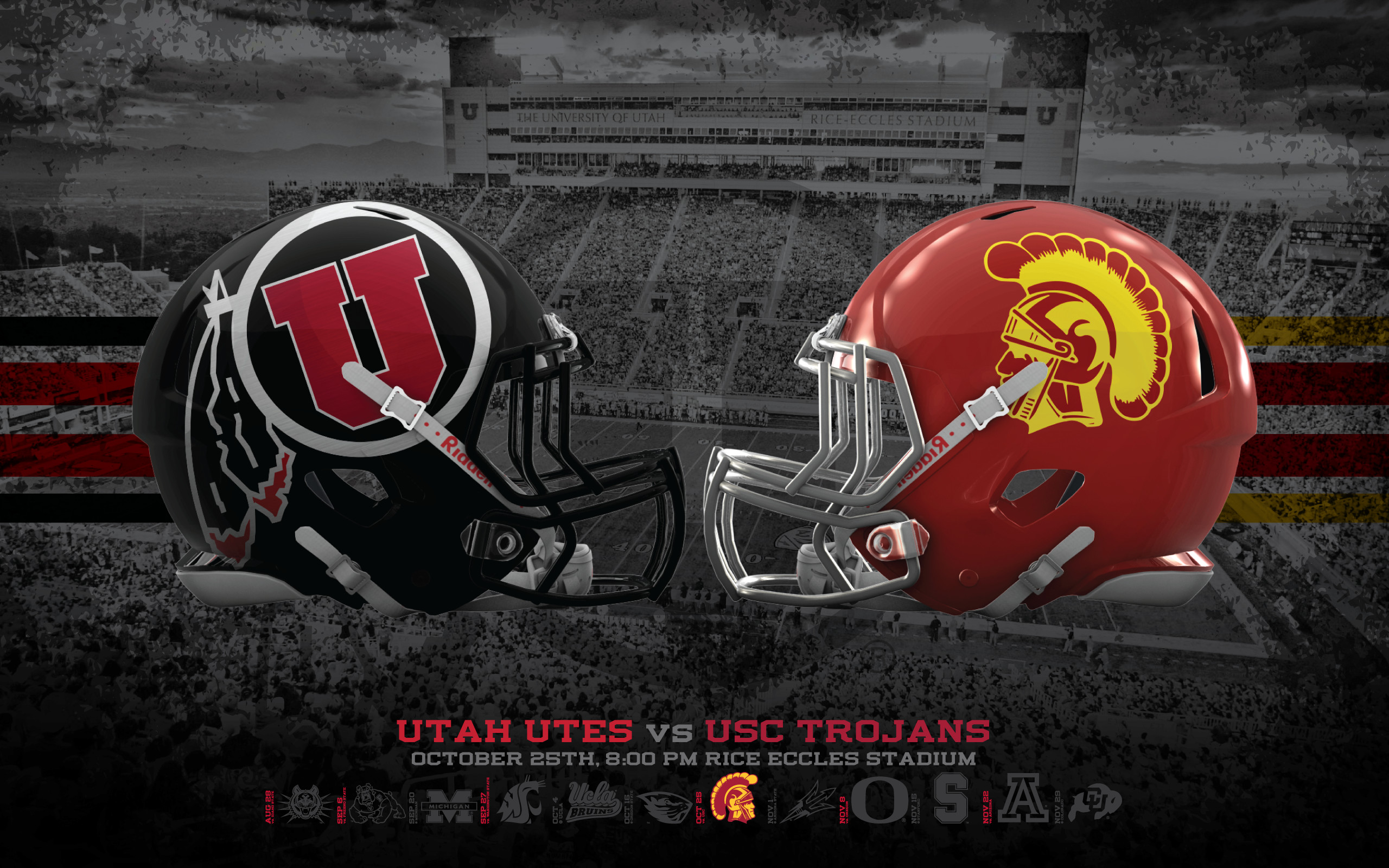 Utah Utes Vs Usc Trojans Wallpaper Blackout Game - Utah Vs Usc - HD Wallpaper 