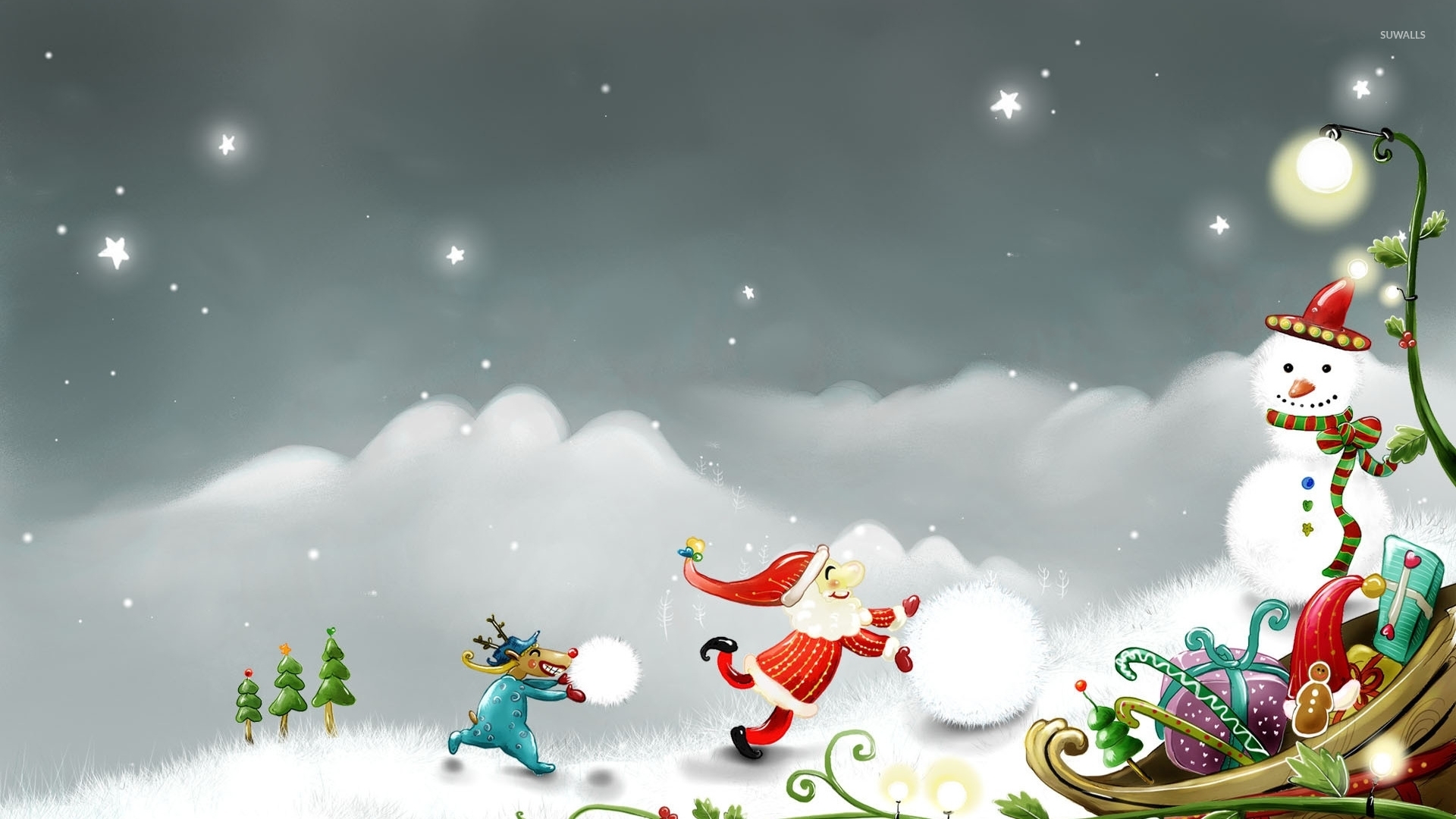 Cute Merry Christmas Cover Photo Facebook - 1920x1080 Wallpaper 