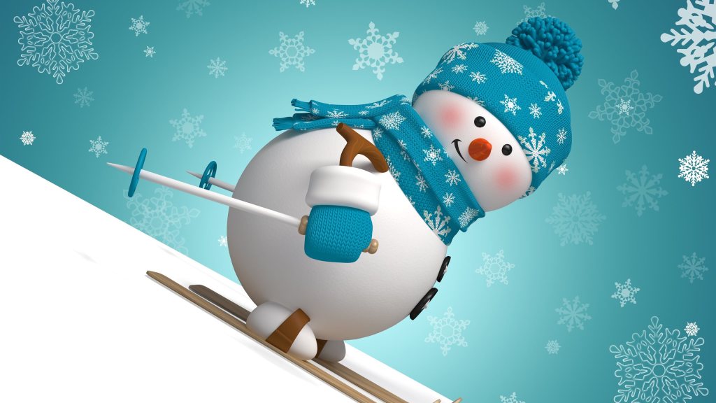 Snowman Wallpaper For Desktop - HD Wallpaper 