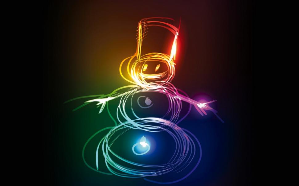 Neon Snowman Wallpaper,snowman Hd Wallpaper,neon Hd - Christmas Wallpaper Cool - HD Wallpaper 