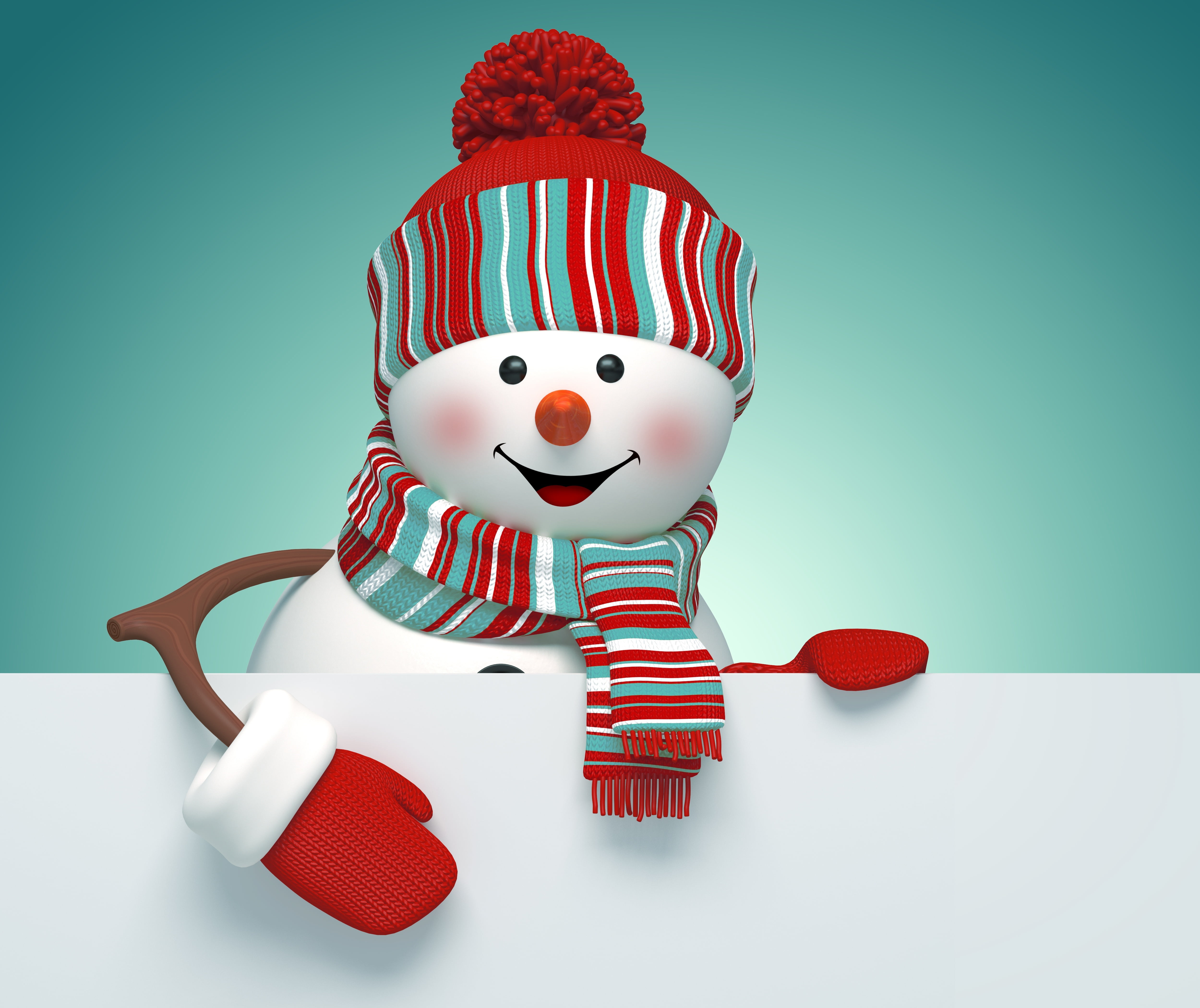 Merry Christmas Cute Snowman - HD Wallpaper 