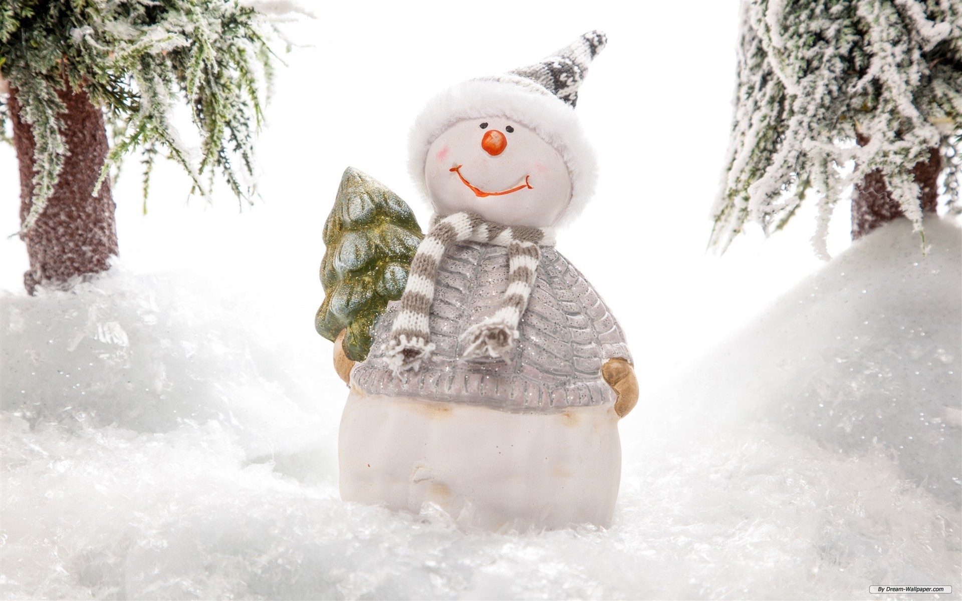 Free Photography Wallpaper - Cute Snowman - HD Wallpaper 