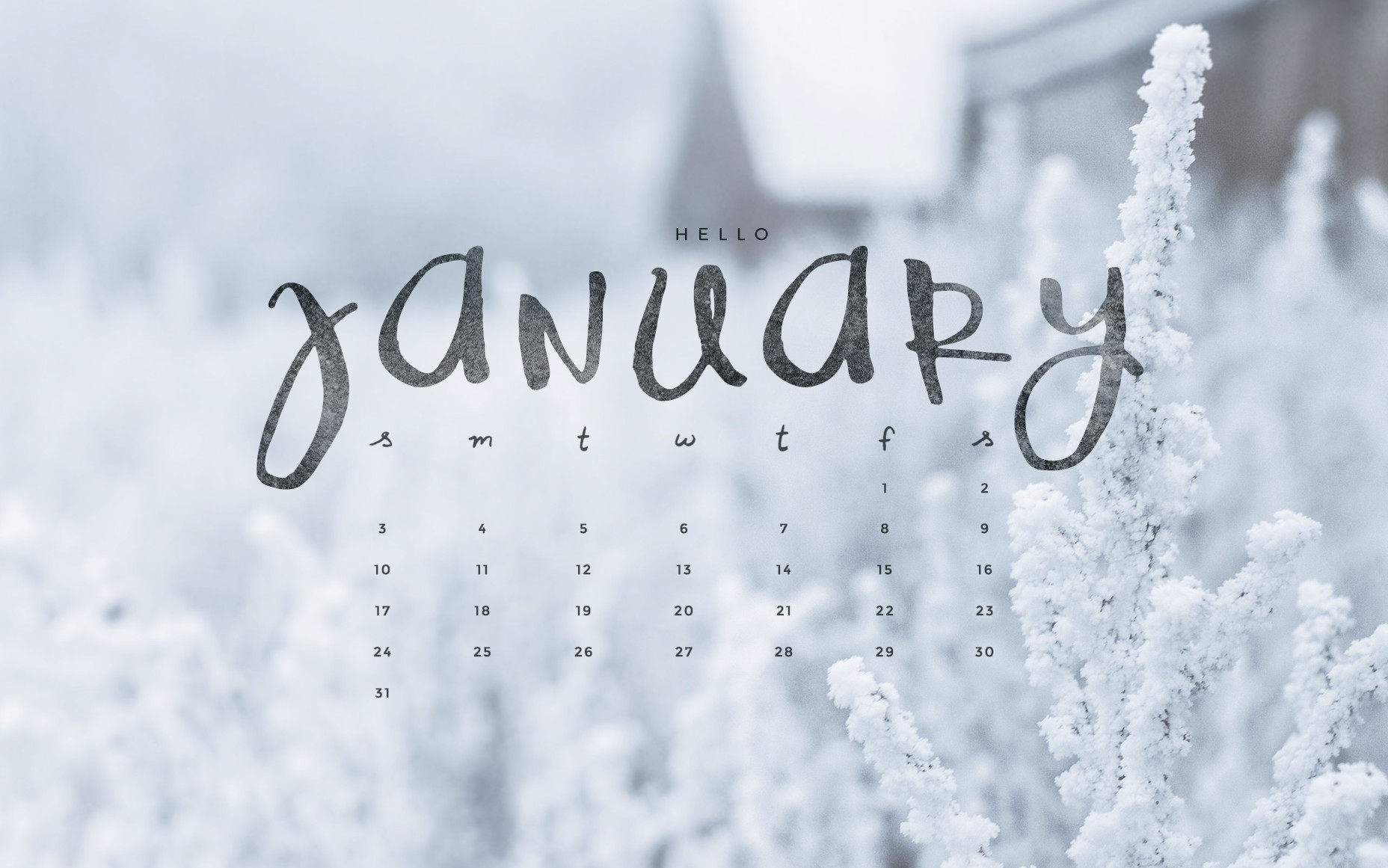 free january 2019 desktop calendar