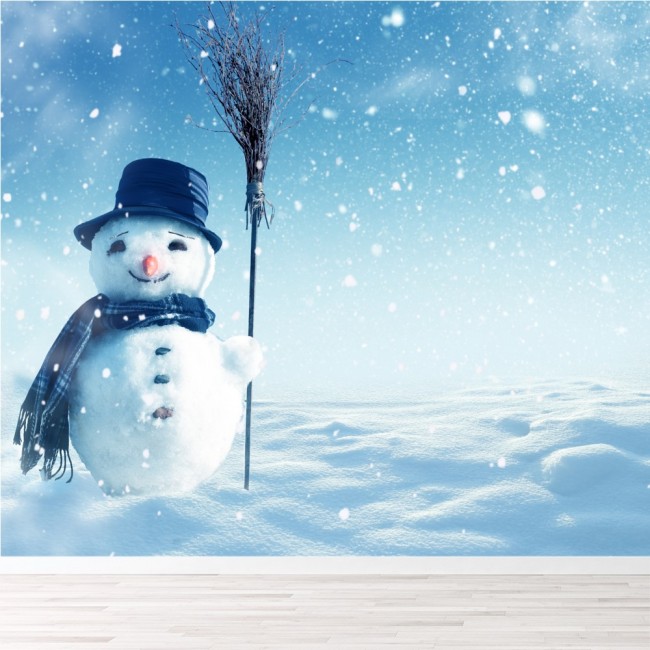 Happy Holidays Snowman - HD Wallpaper 