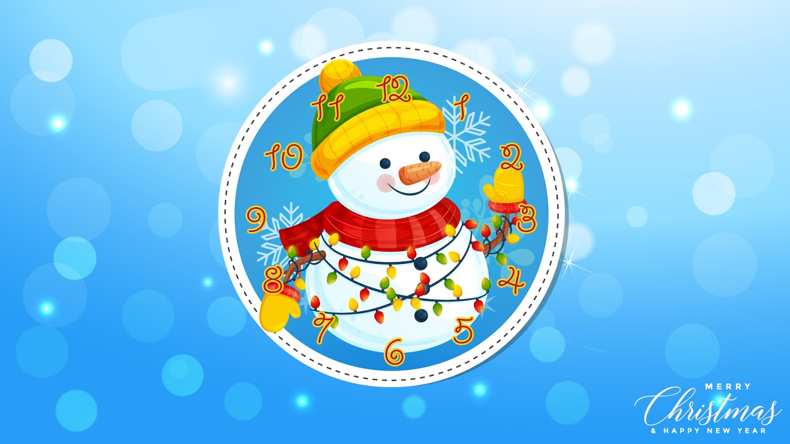 Christmas Clock Screensaver - HD Wallpaper 