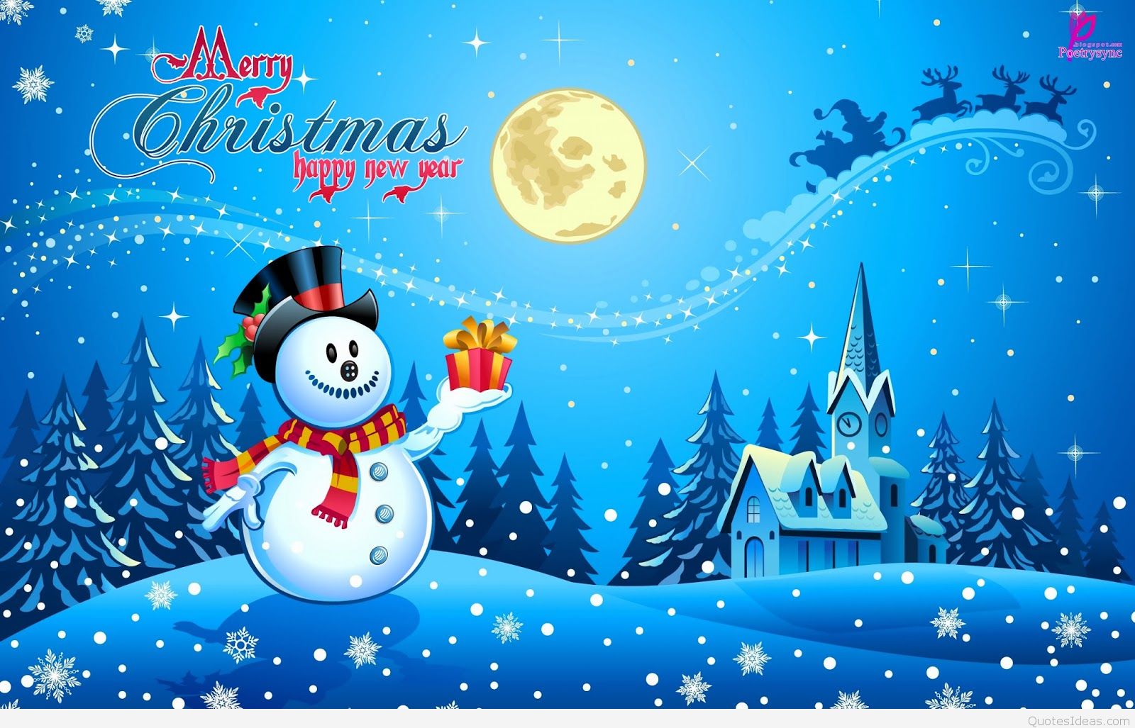 3d Snownam Happy Holiday For Kids Merry Christmas Ecards - Merry Christmas And Happy New Year Snowman - HD Wallpaper 