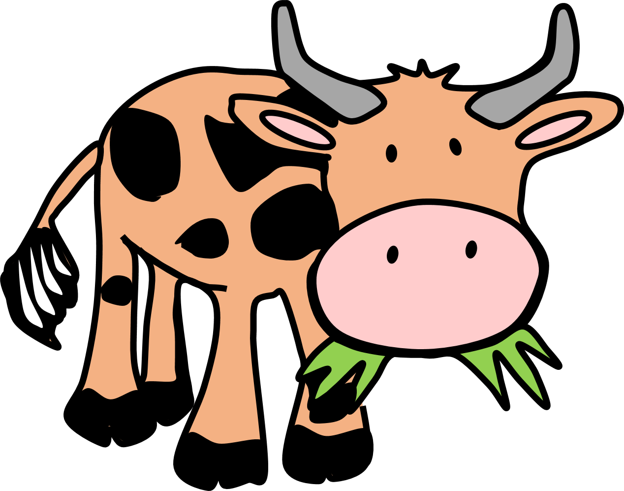 Farm Animals Clip Art - Cartoon Clip Art Cow - HD Wallpaper 