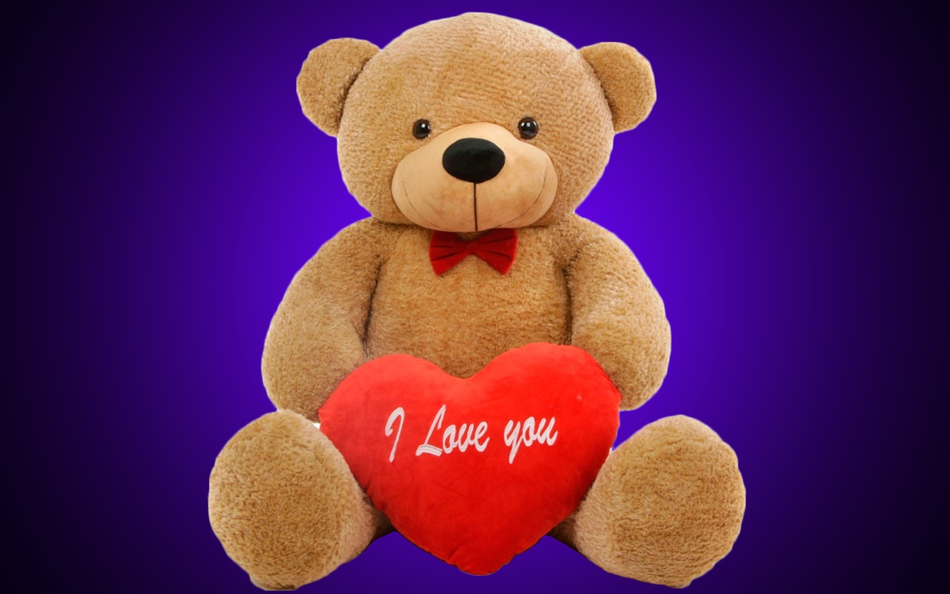 Cute Red Teddy Bear Wallpapers - Happy Valentines Day Teddy - HD Wallpaper 