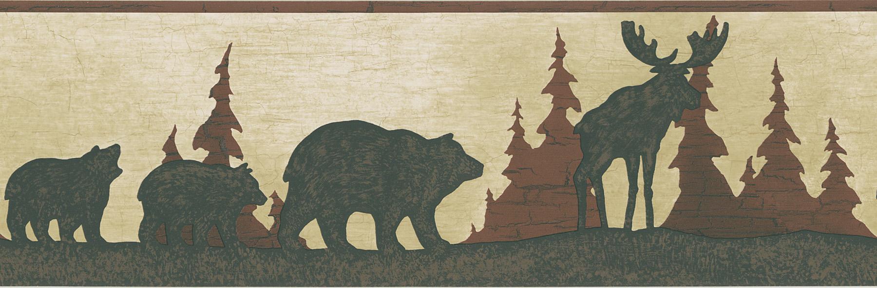 Brewster Northwoods Lodge Wallpaper Border - HD Wallpaper 