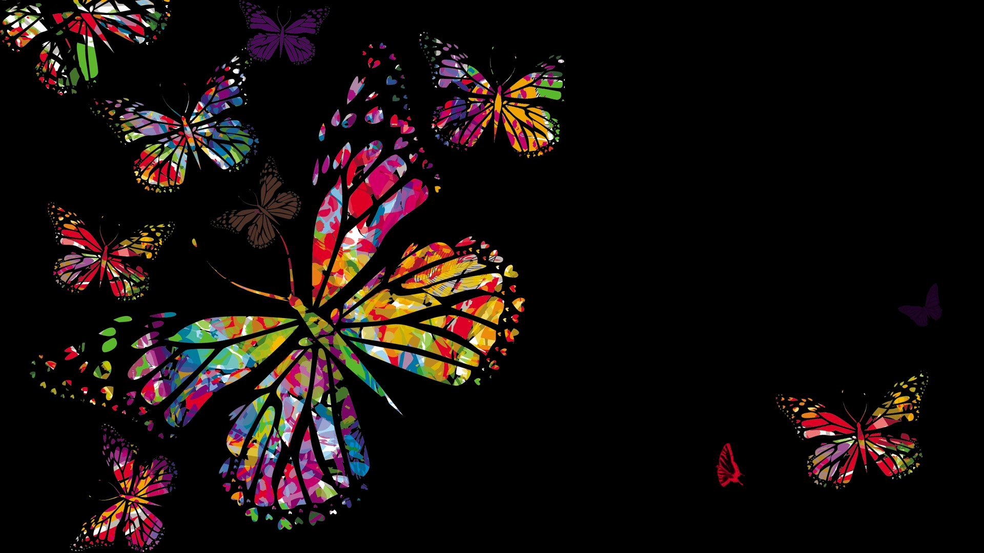 Stained Glass Butterfly Mobile - 1920x1080 Wallpaper - teahub.io
