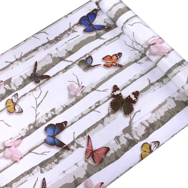 Pvc Papel De Pared De Vinilo Etiqueta Engomada Colorida - Borboletas Plasticas Para Decoração - HD Wallpaper 