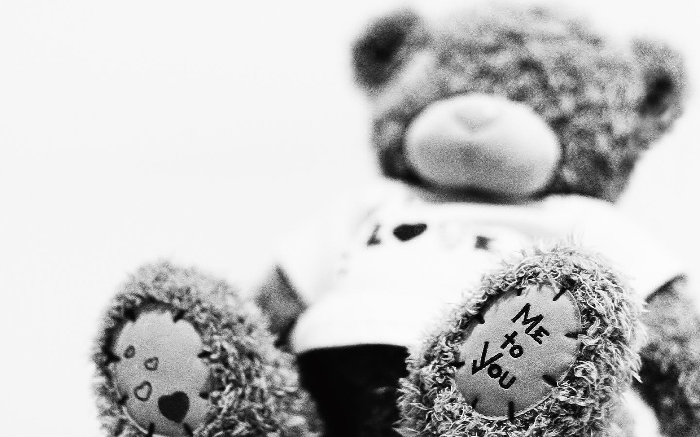 Teddy Bear Wallpaper In Black - HD Wallpaper 