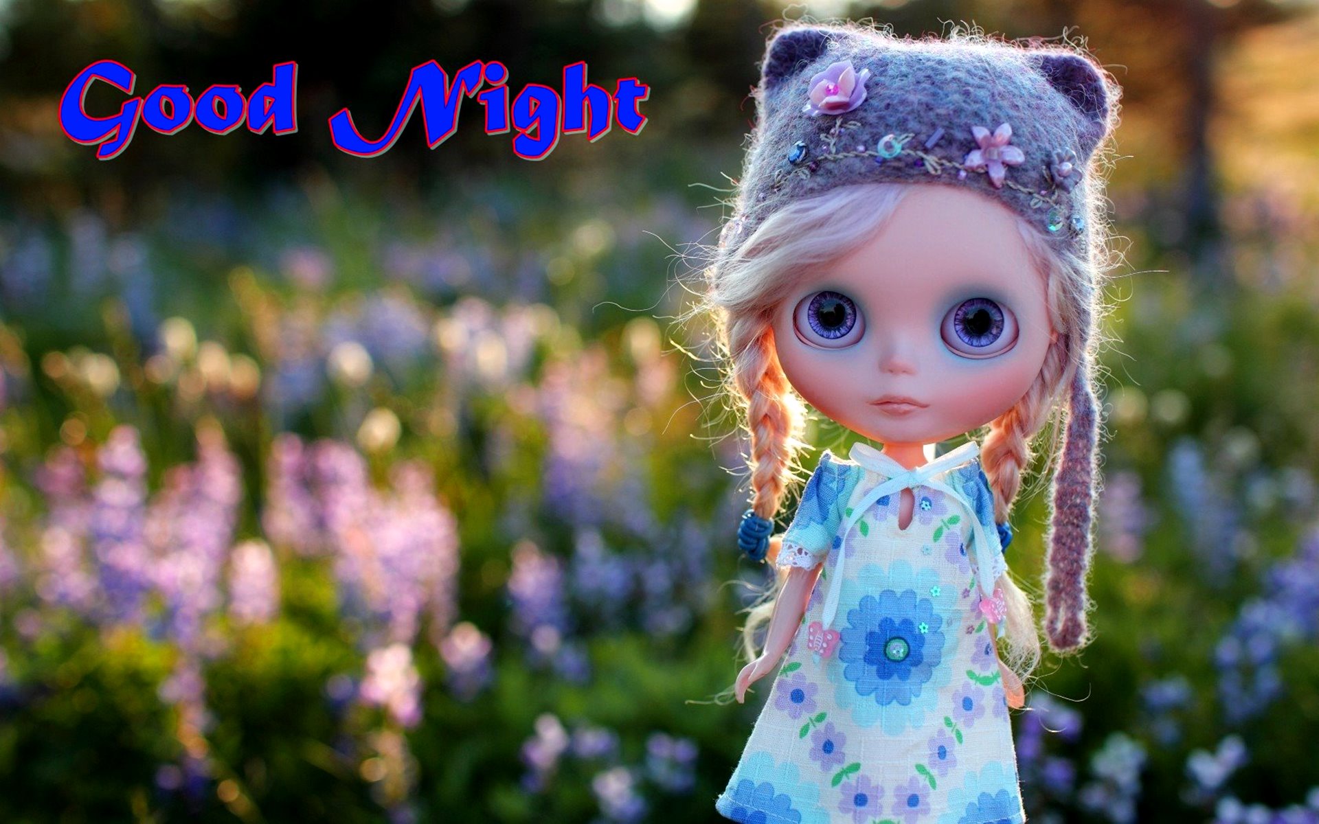 Good Night With Doll - HD Wallpaper 