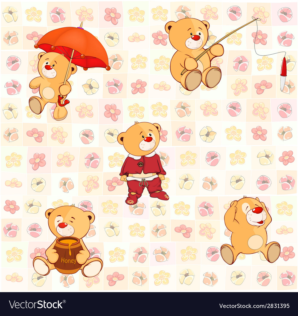 Patterns Teddy Bear - HD Wallpaper 