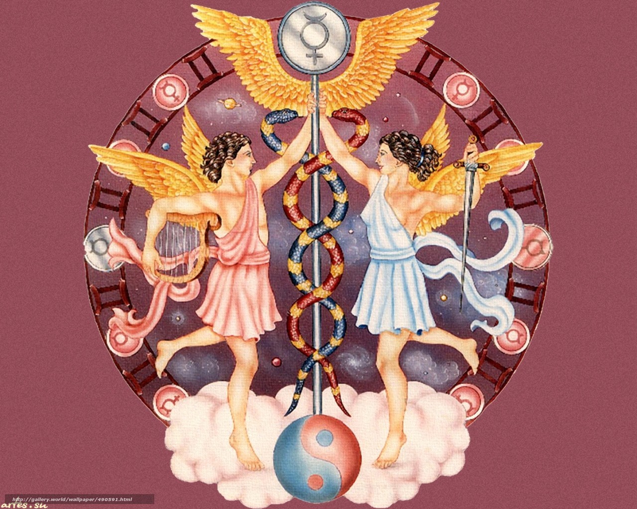 Download Wallpaper Sign, Zodiac, Twins Free Desktop - Gemini - HD Wallpaper 