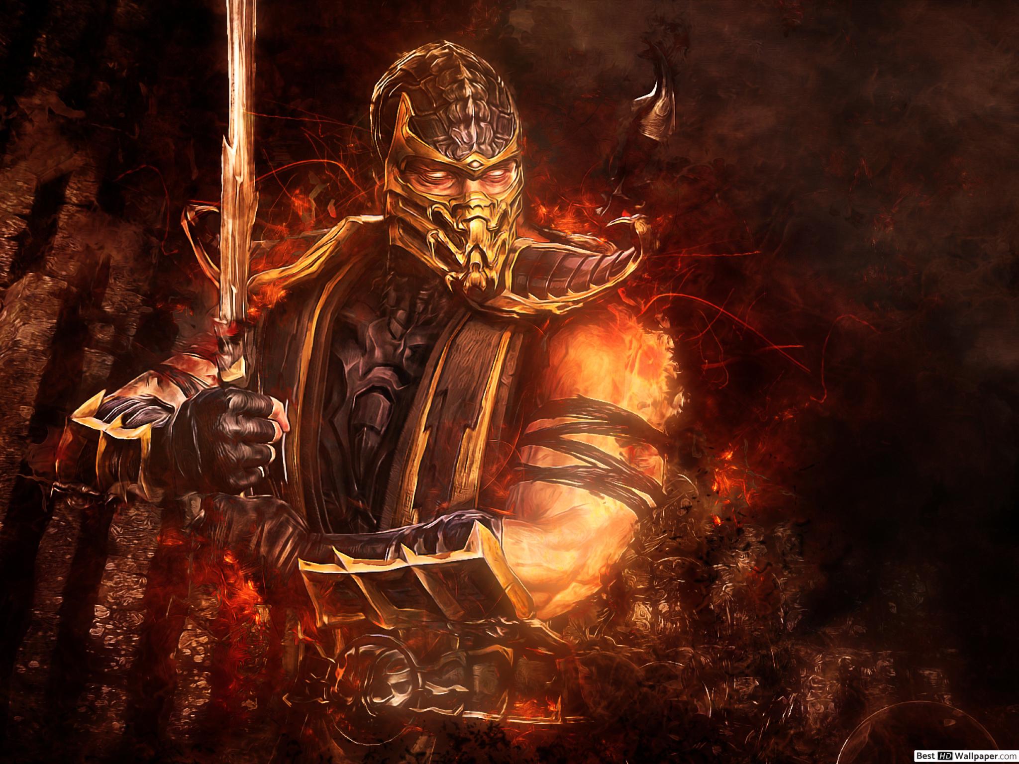 Scorpion Mortal Kombat Poster - HD Wallpaper 