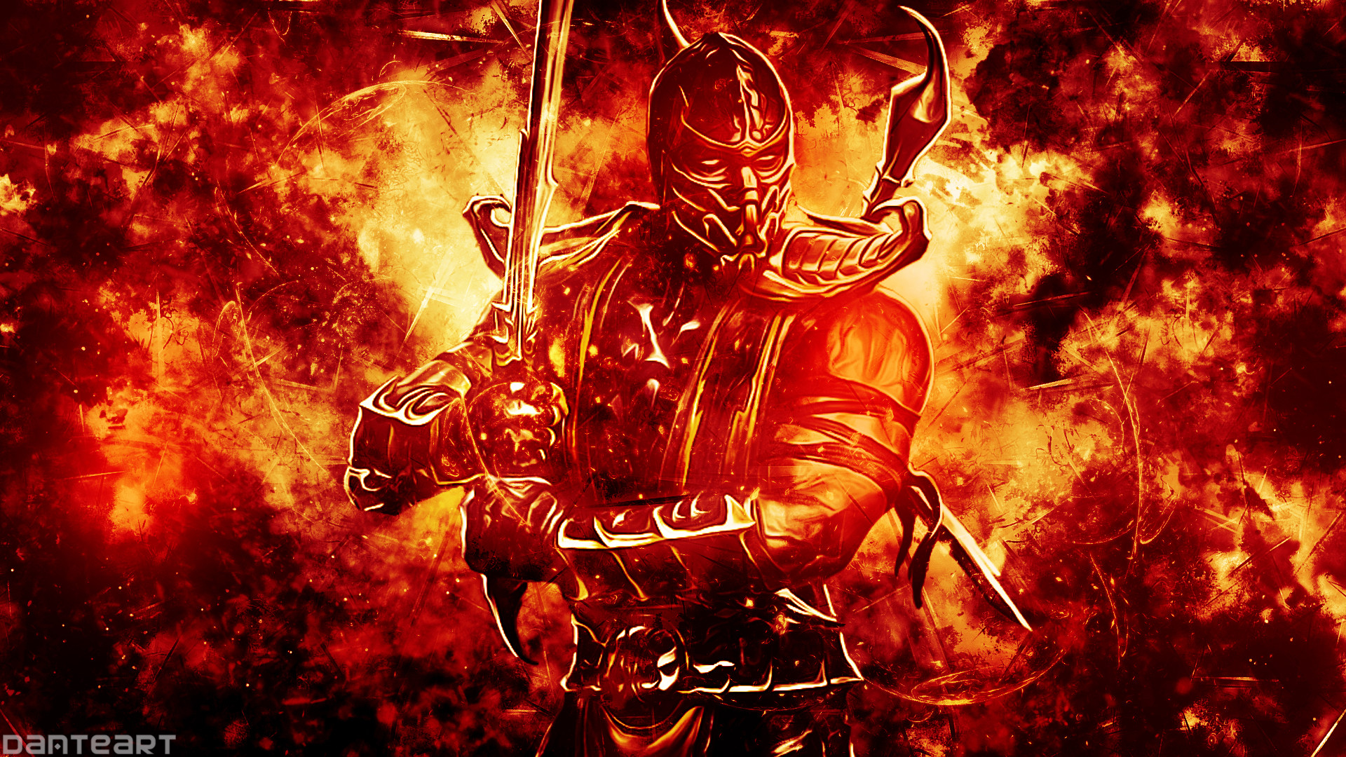 Mortal Kombat Scorpion Wallpaper By Danteartwallpapers - HD Wallpaper 