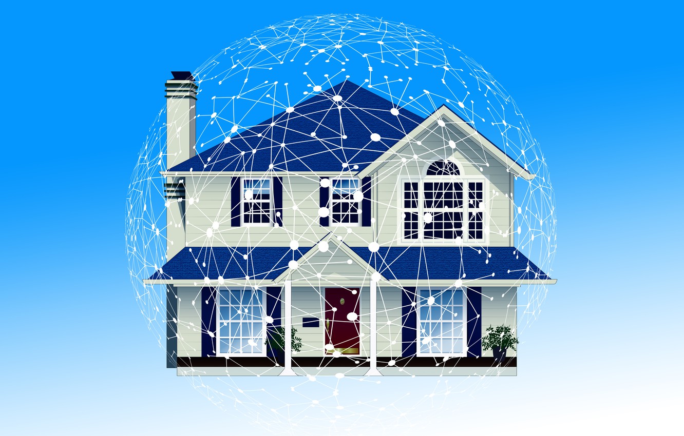 Photo Wallpaper Network, Internet, Smart Home - Smart Home - HD Wallpaper 
